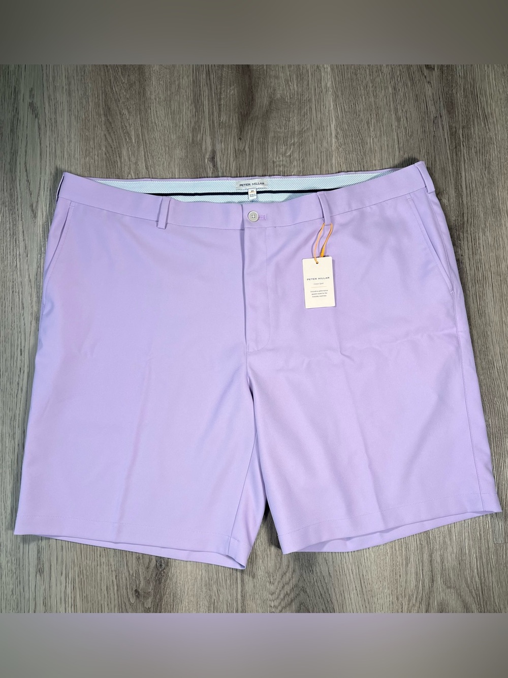 New Peter Millar Golf Shorts Crown Sport Salem 44 Purple Polyester 9” MF25EB82